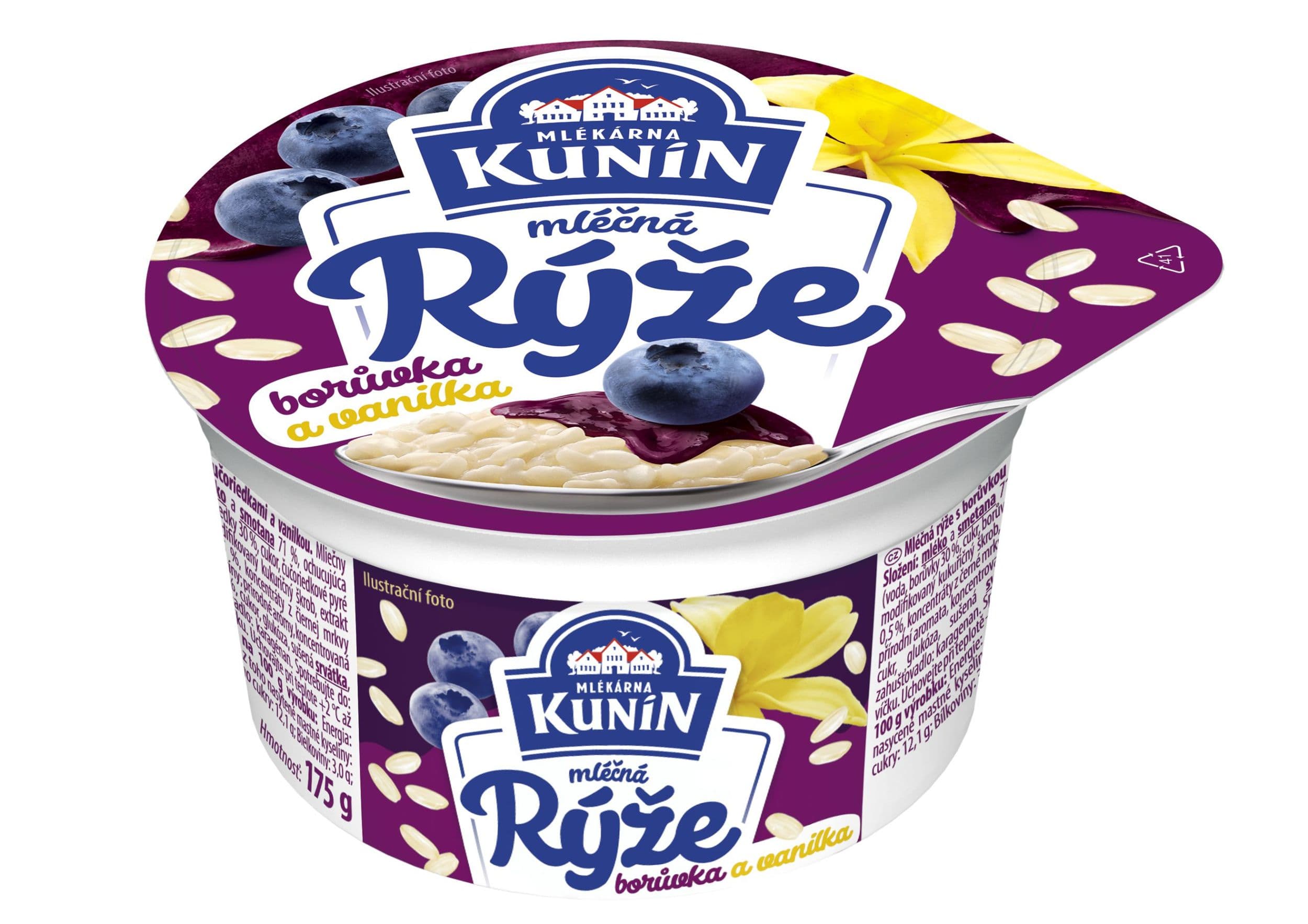 Kunín mléčná rýže borůvka a vanilka 175g