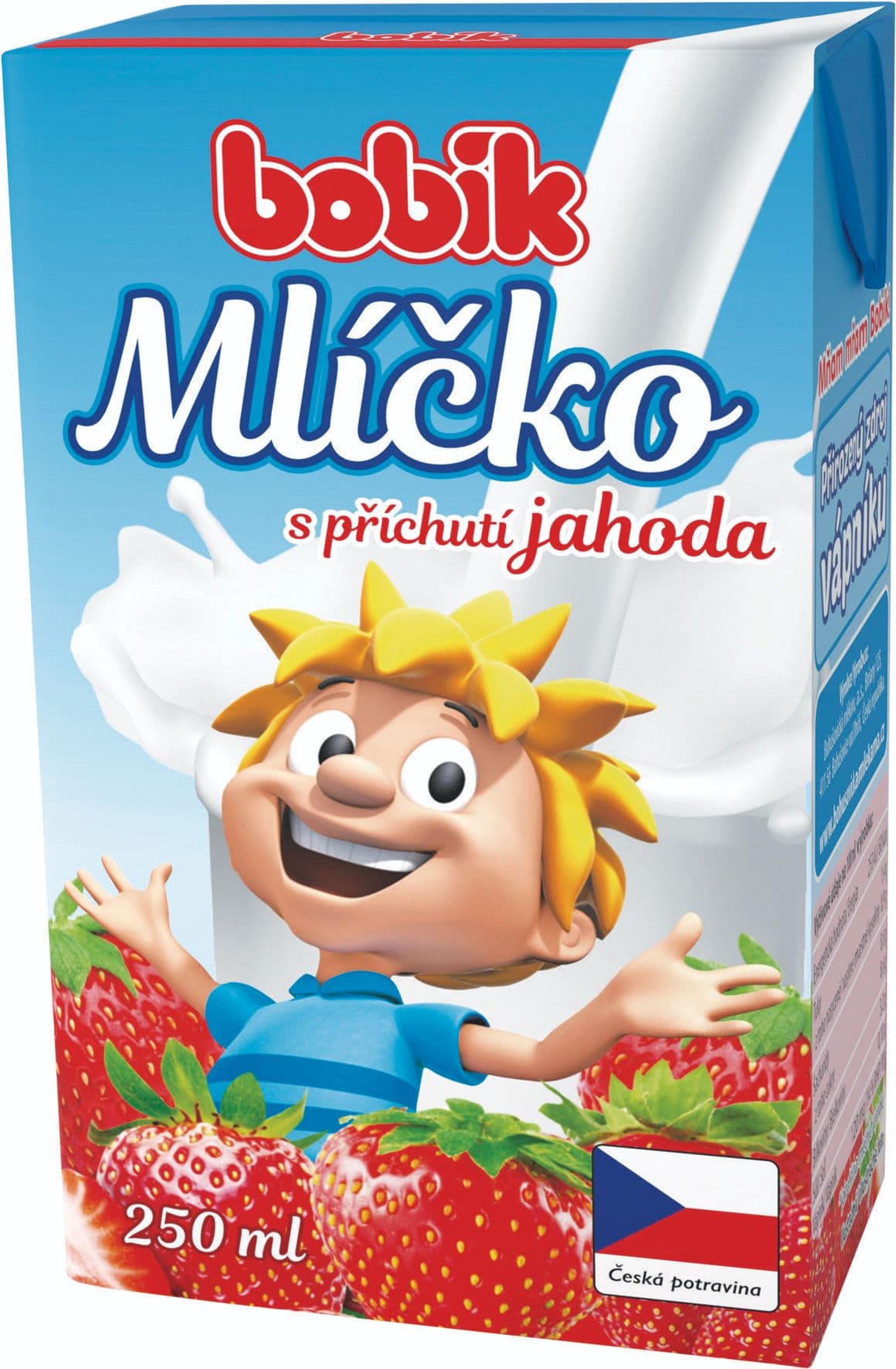 Bobík Mlíčko s příchutí jahoda 250 ml