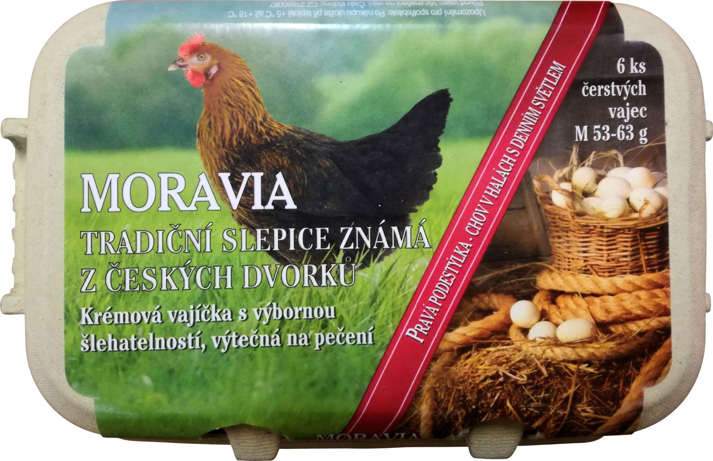 Ovus Moravia Vejce podestýlková M 6 ks