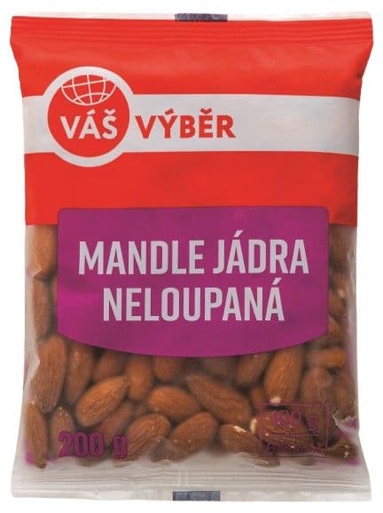 Váš Výběr Mandle jádra neloupaná 200g