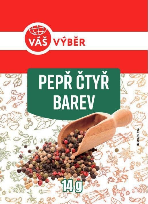 Váš Výběr Pepř čtyř barev  14g
