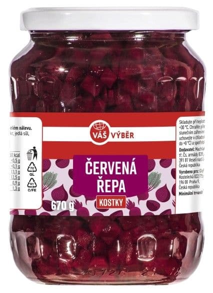 Váš Výběr Červená řepa kostky 670g
