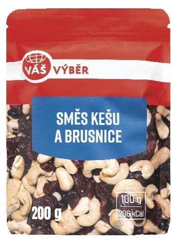 Váš Výběr Směs kešu a brusnice 200g