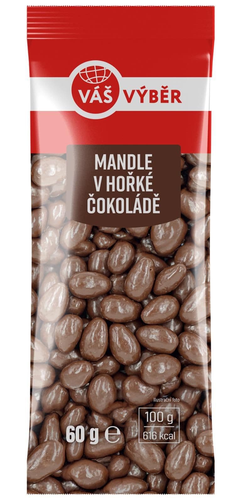 Váš Výběr Mandle v hořké čokoládě 60 g