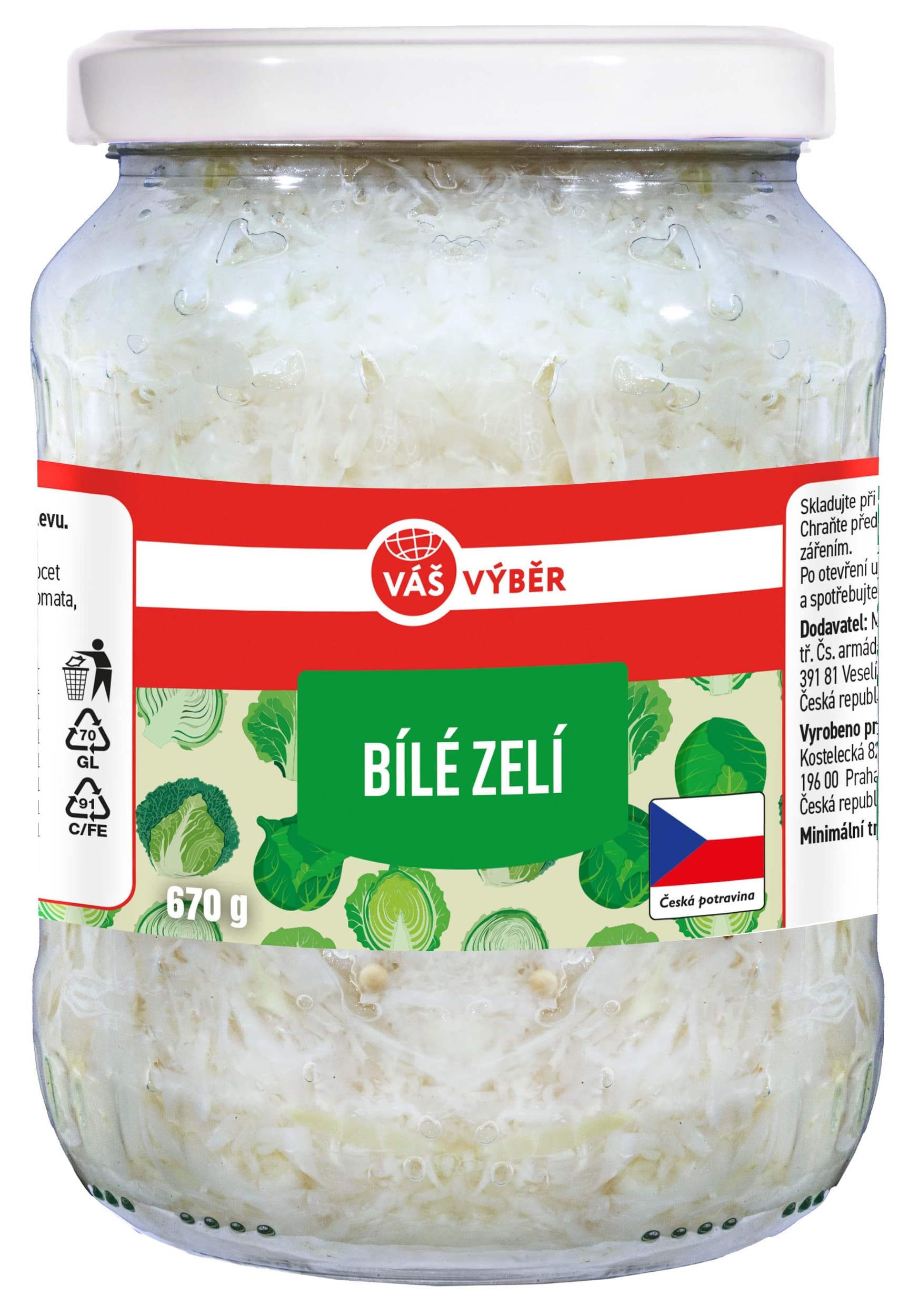 Váš Výběr Bílé zelí 670g