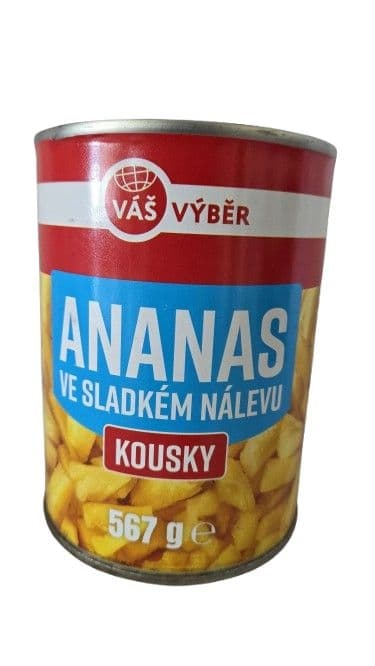 Váš Výběr Ananas kousky ve sladkém nálevu 567g