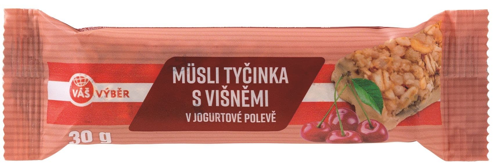 Váš Výběr Müsli tyčinka s višněmi v jogurtové polevě 30g