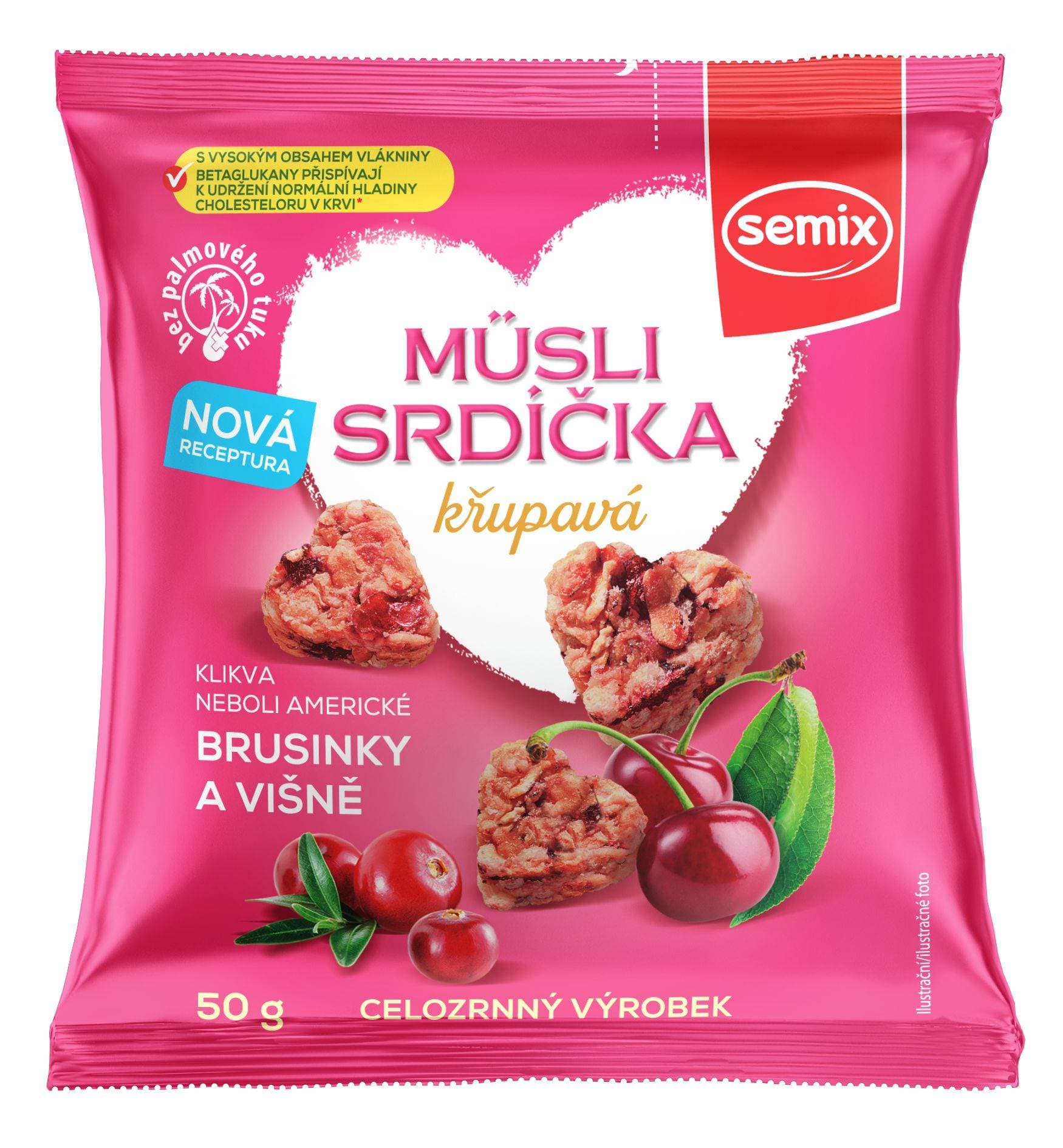 Semix Srdíčka s klikvou a višněmi 50 g