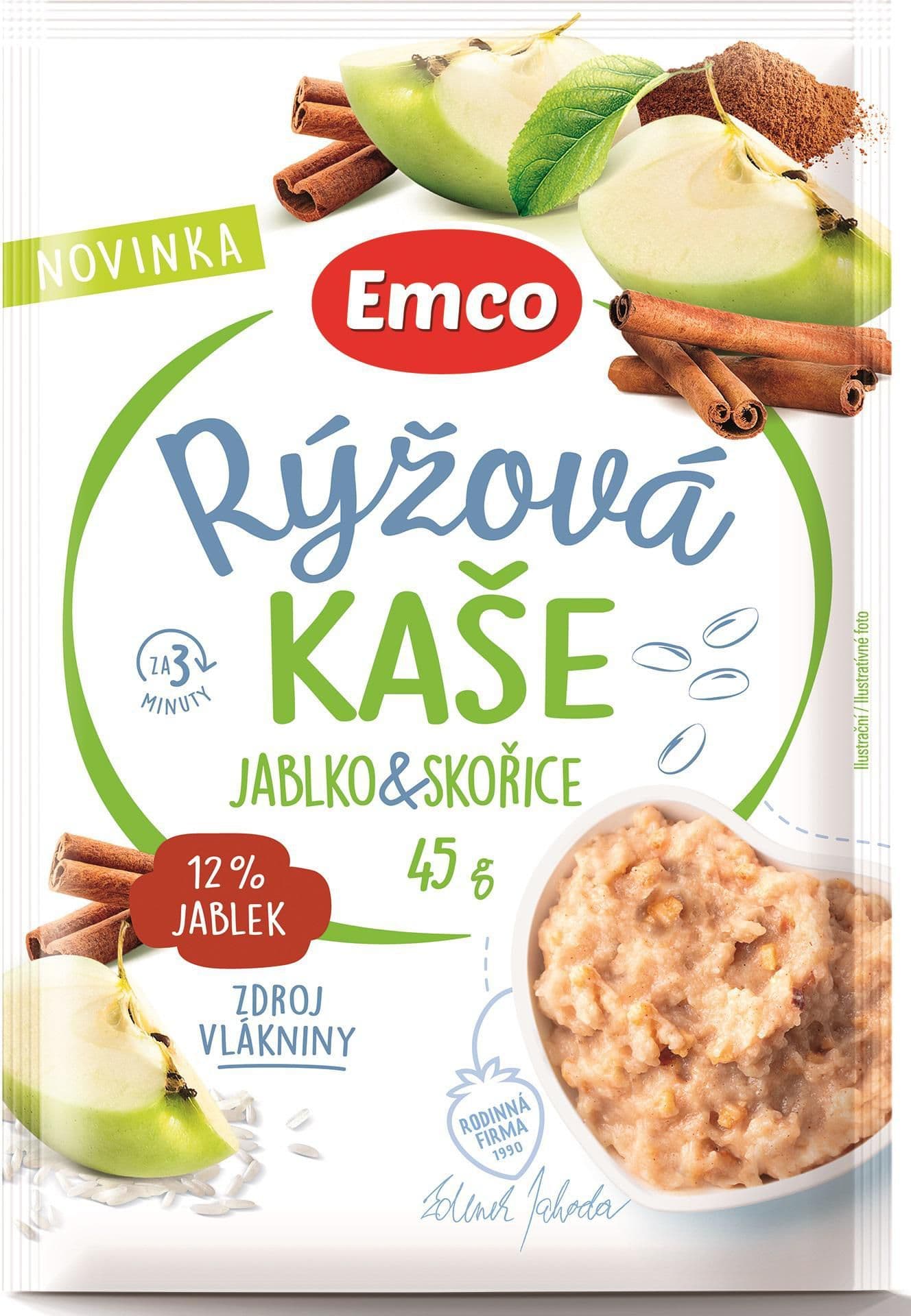 Emco Rýžová kaše jablko & skořice 45g