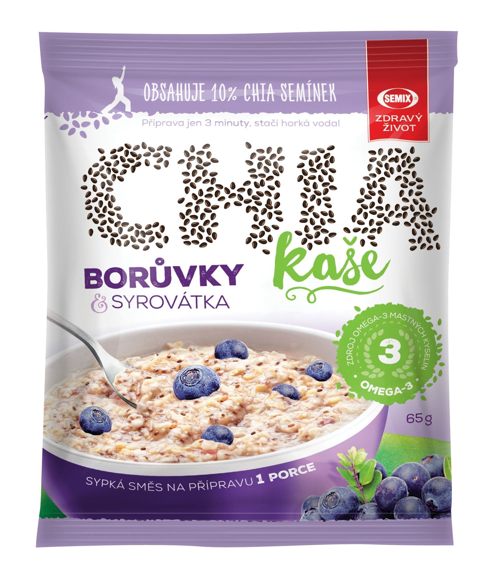 SeMix Chia kaše borůvky a syrovátka 65 g