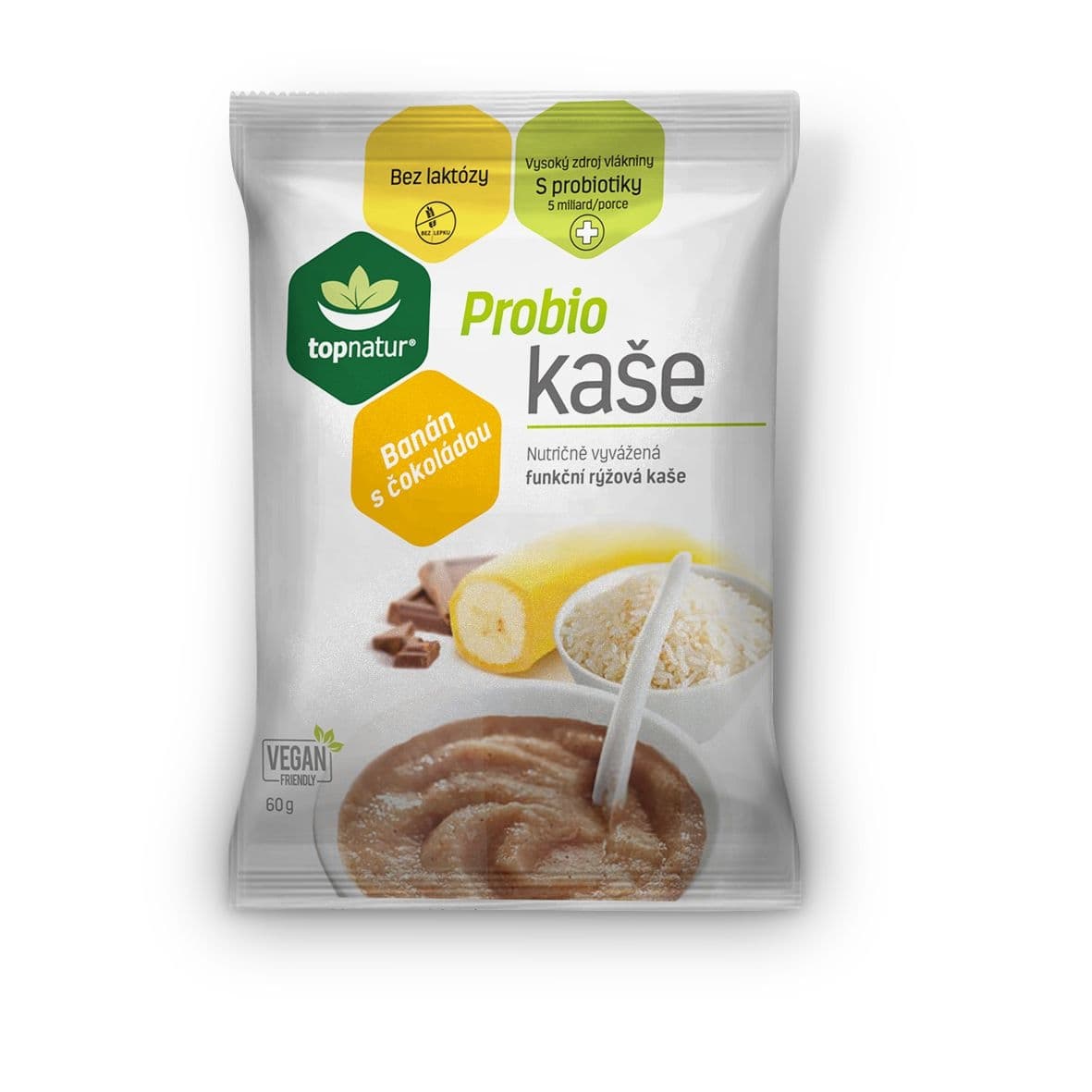Topnatur Probio kaše banán s čokoládou 60g
