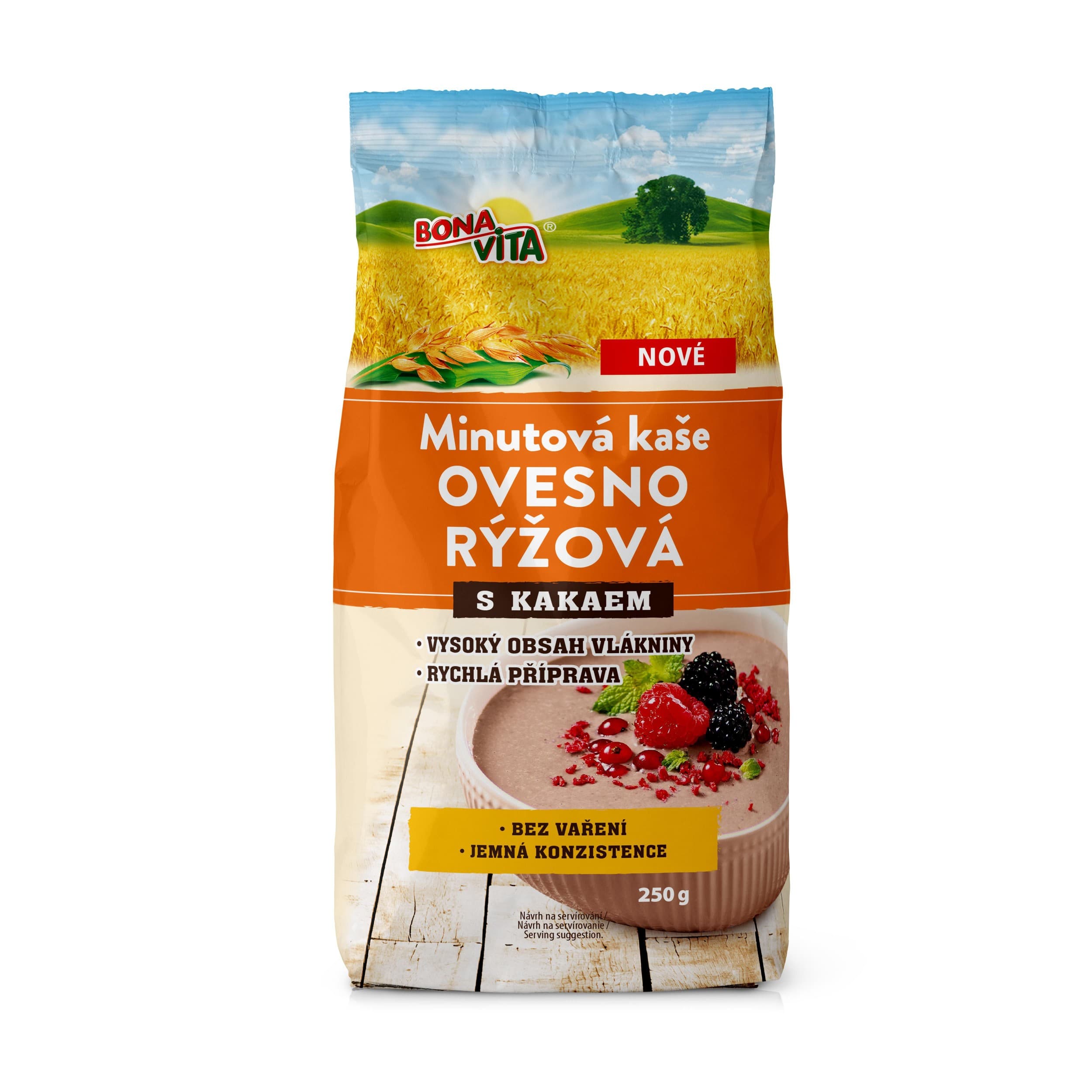 Bonavita Minutová kaše ovesnorýžová s kakaem 250g