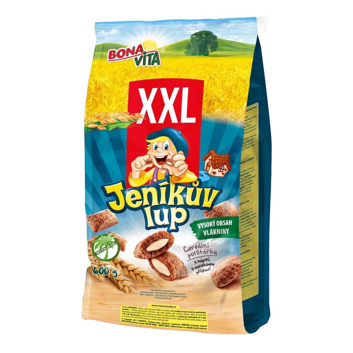 Bona Vita Jeníkův lup cereální taštičky s náplní s mléčnou příchutí 600 g
