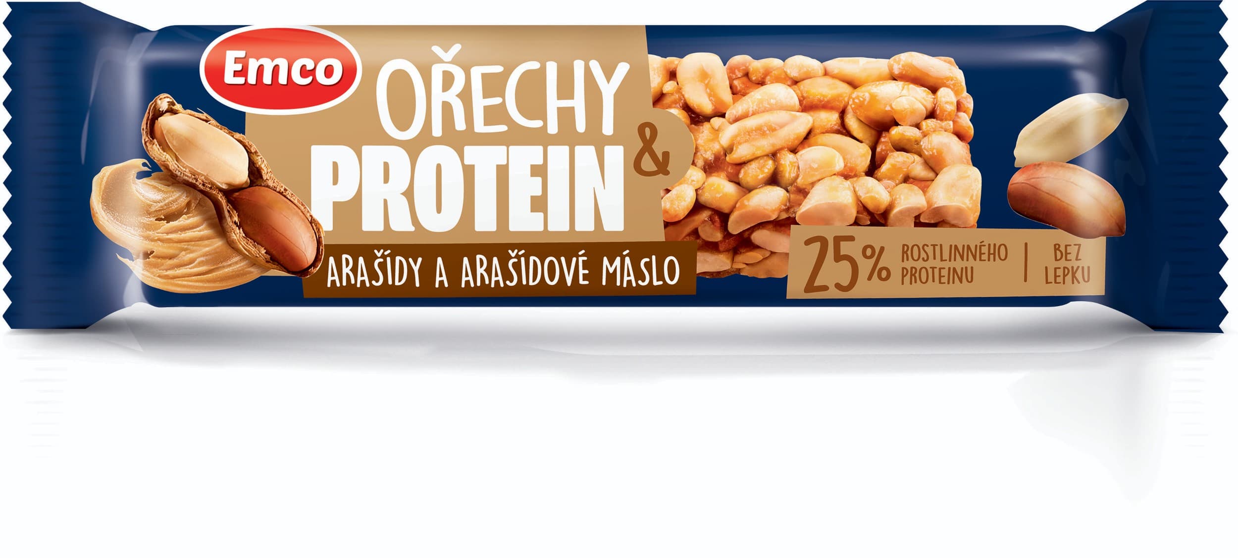 Emco Tyčinka s ořechem & proteinem arašídy a arašídové máslo 40 g