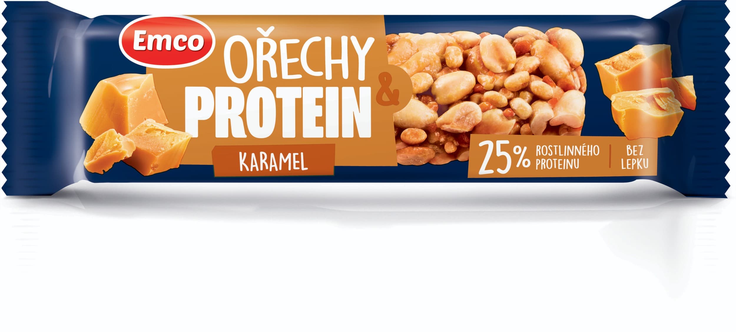 Emco Tyčinka s ořechem & proteinem karamel 40 g