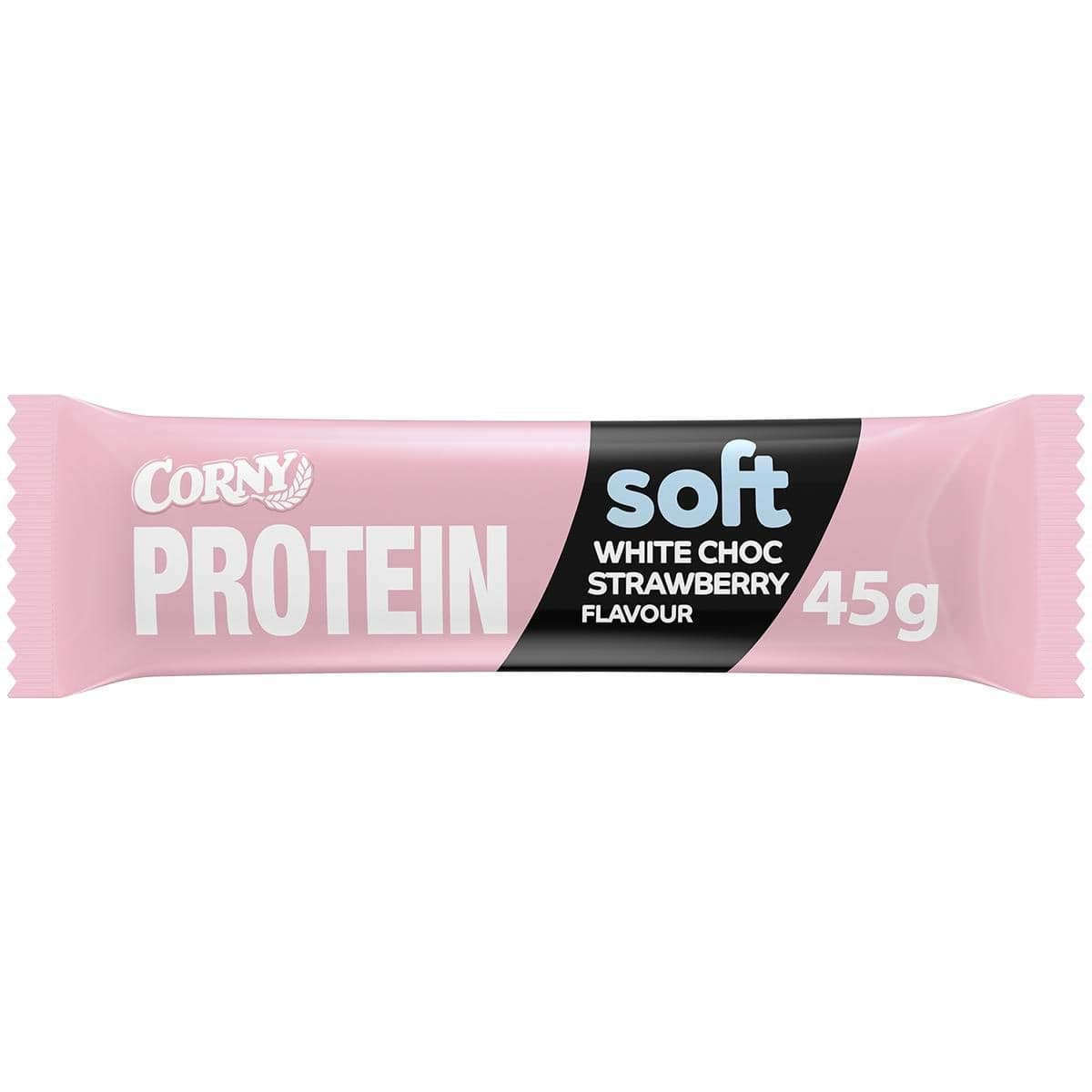 CORNY SOFT Proteinová tyčinka bílá čokoláda-jahoda 45 g