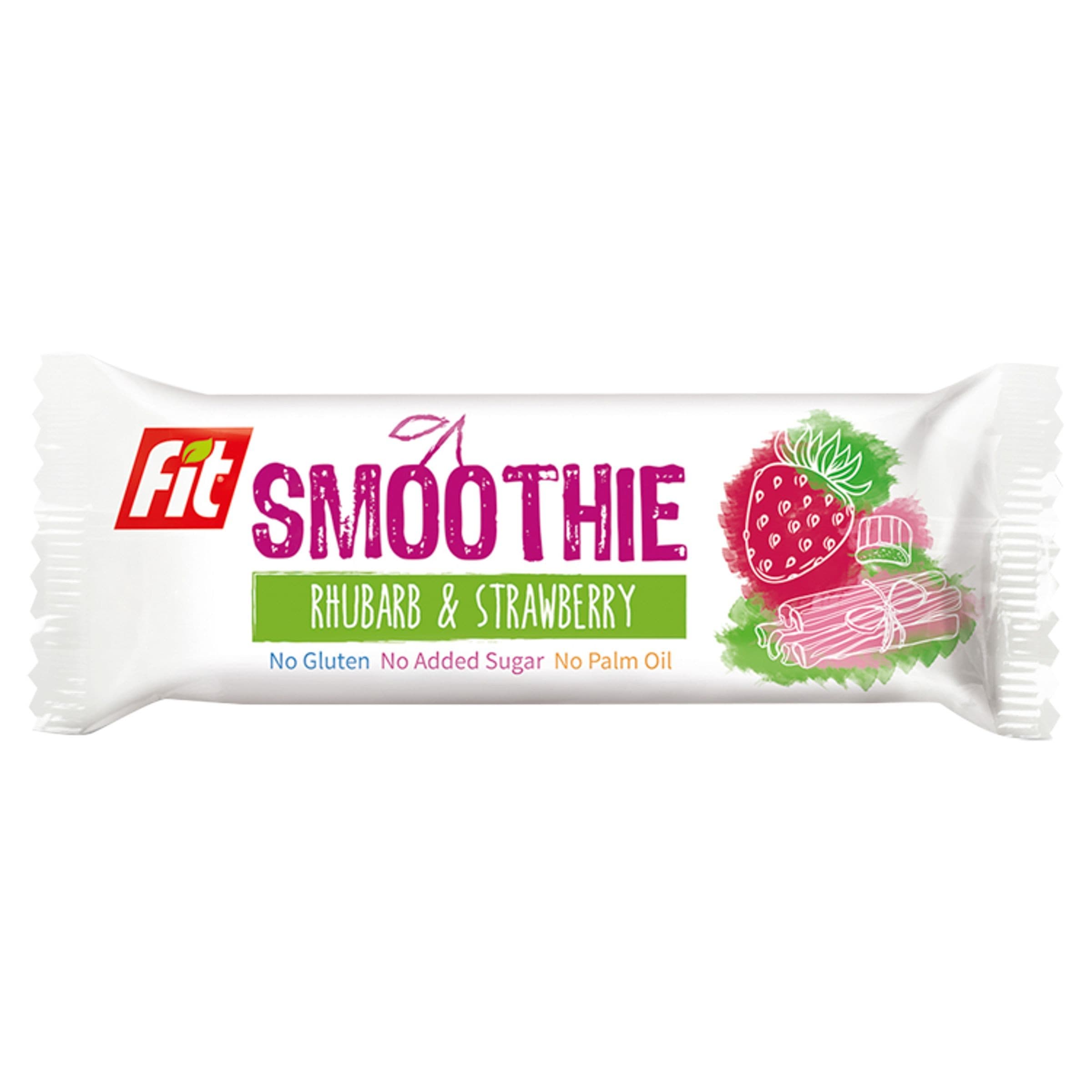 Fit Smoothie Tyčinka s rebarborou a jahodami 32g