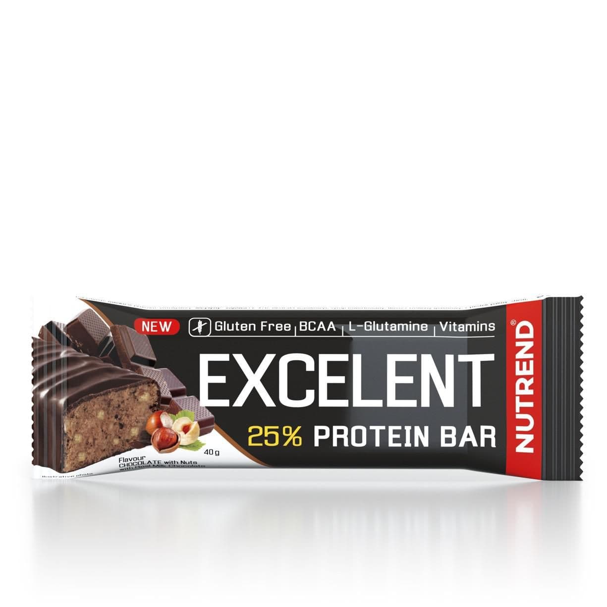 Nutrend Excelent Protein bar příchuť čokoládová s oříšky 40 g