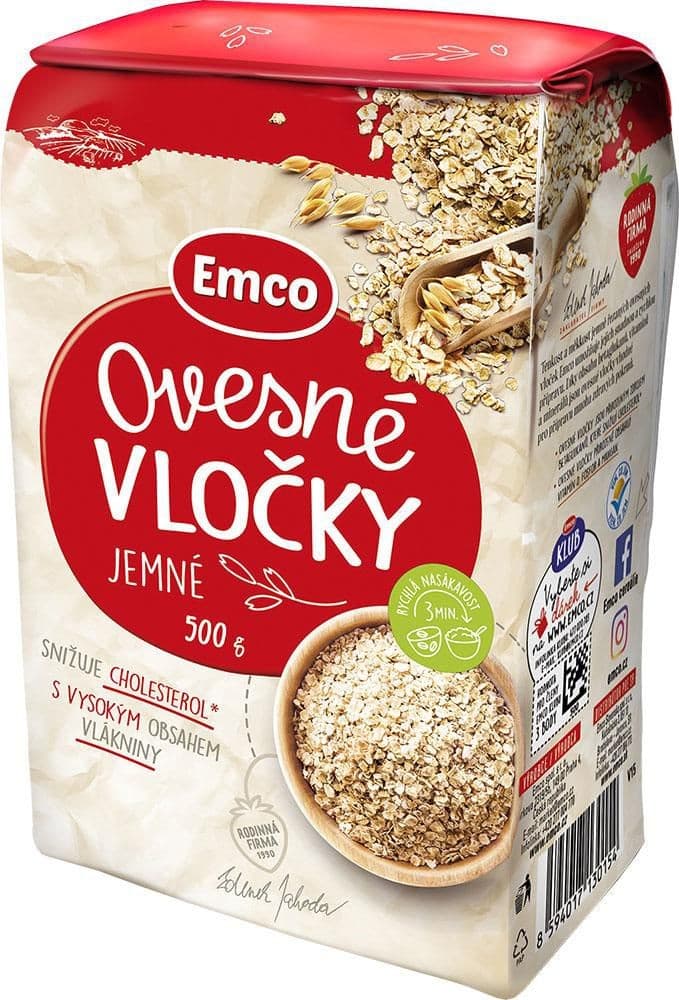 Emco Ovesné vločky jemné 500 g