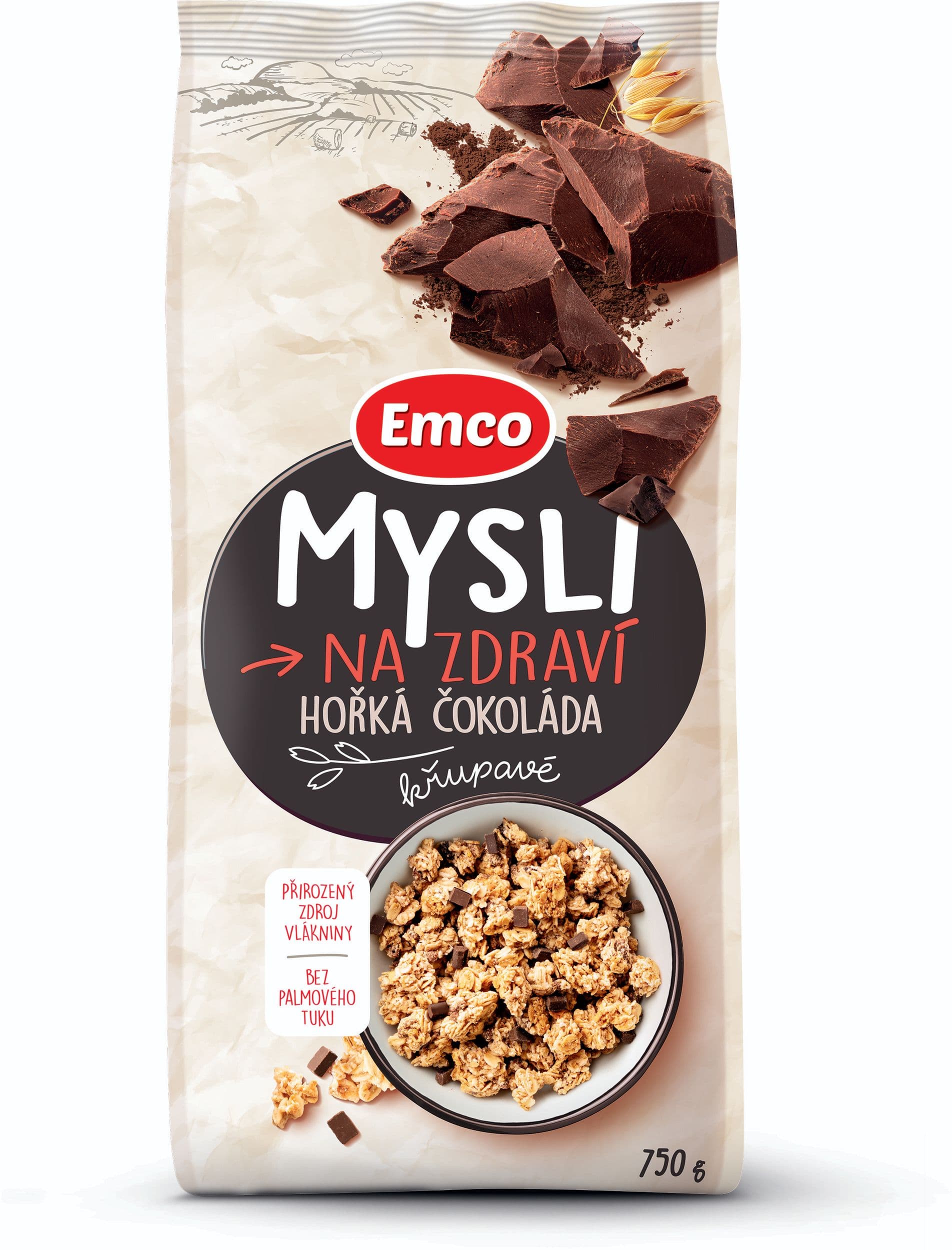 Emco Mysli hořká čokoláda 750g