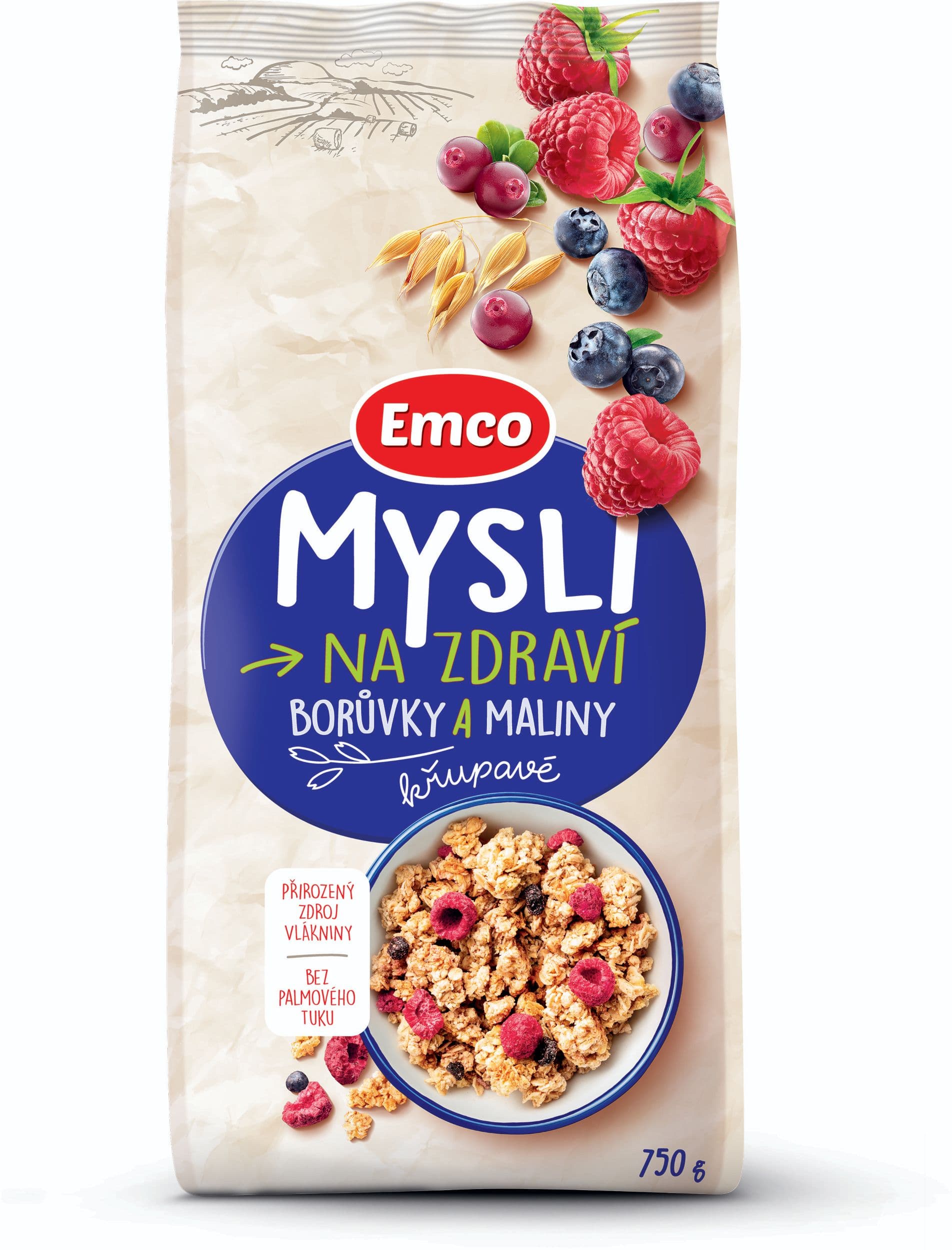 Emco Mysli borůvky a maliny 750g