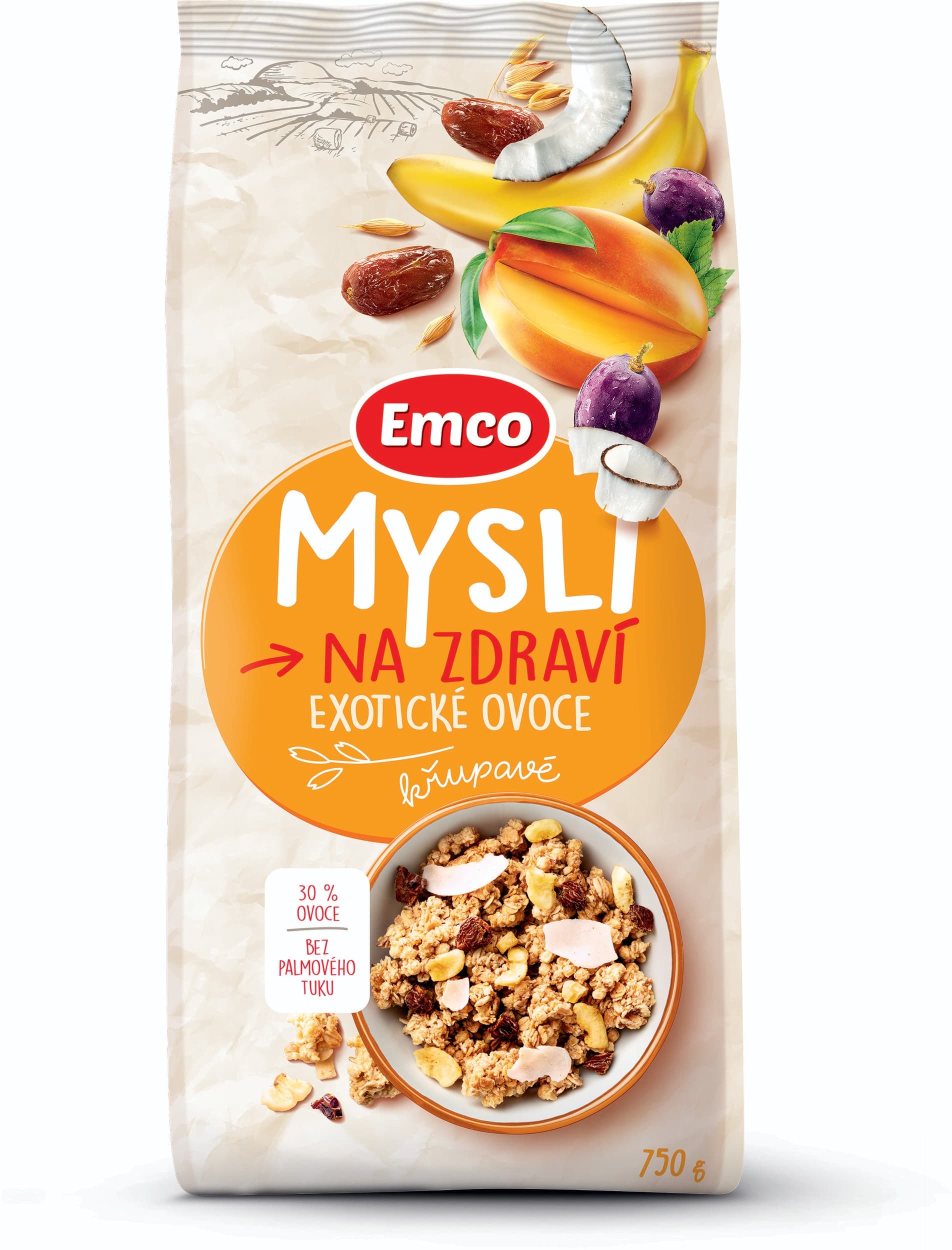 Emco Mysli na Zdraví Křupavé kousky ovoce 750 g