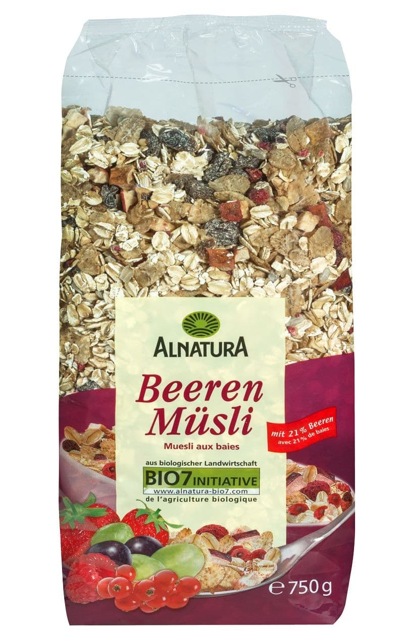 Alnatura BIO Müsli jahody, maliny 750 g