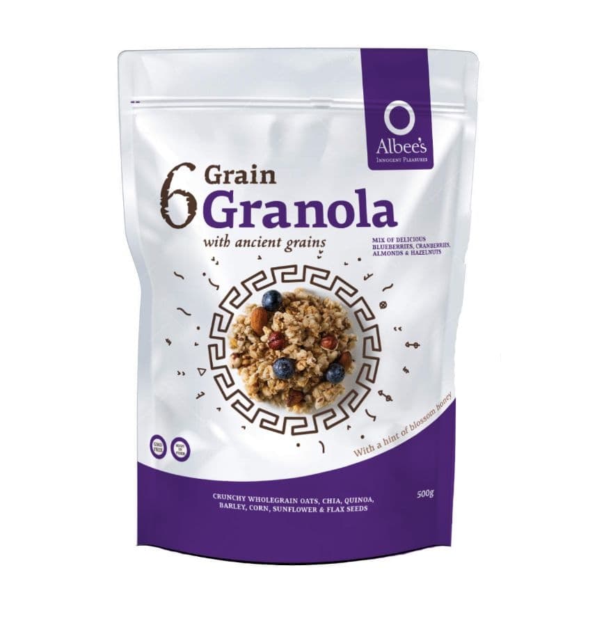 Albee´s Müsli 6 Grain Granola Berries & Nuts 500g