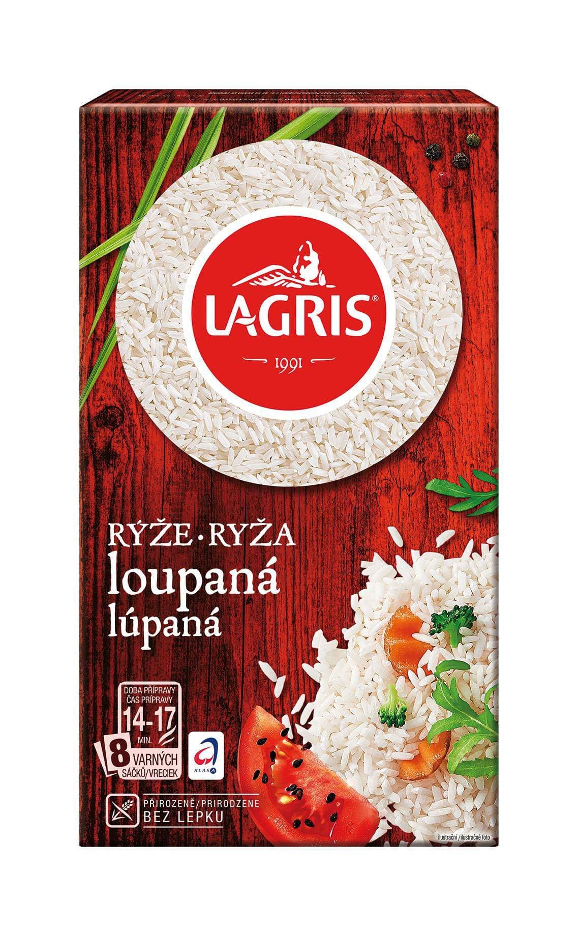 Lagris Rýže loupaná varné sáčky 8x100 g