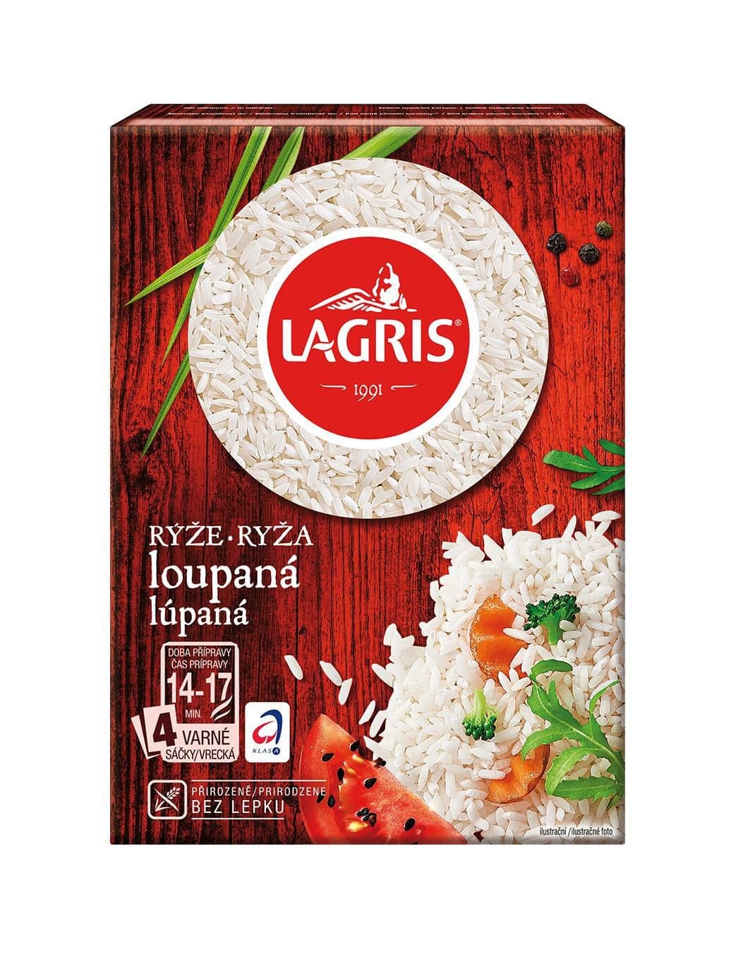 Lagris Rýže loupaná varné sáčky 400 g