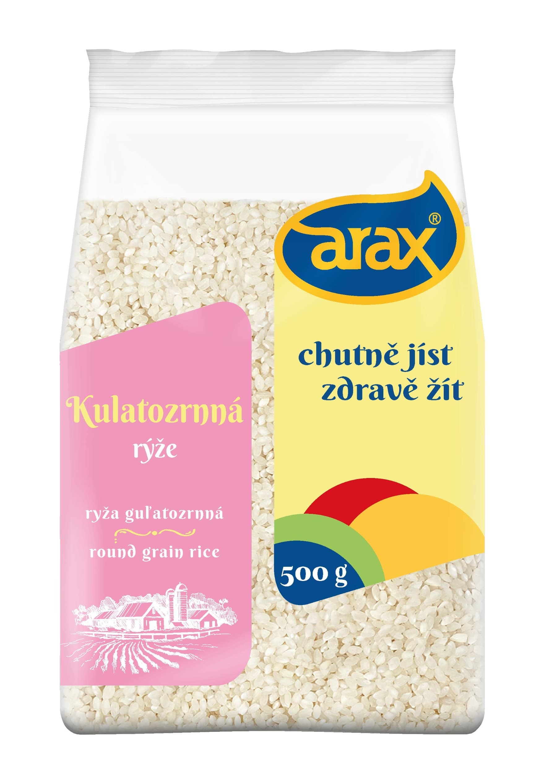 Arax Rýže kulatozrnná loupaná 500 g