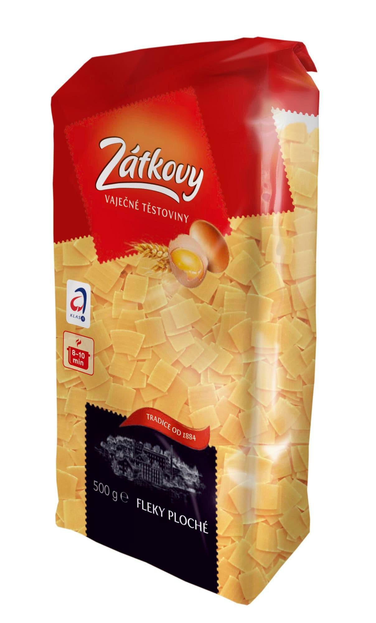 Zátkovy Vaječné těstoviny fleky ploché 500 g