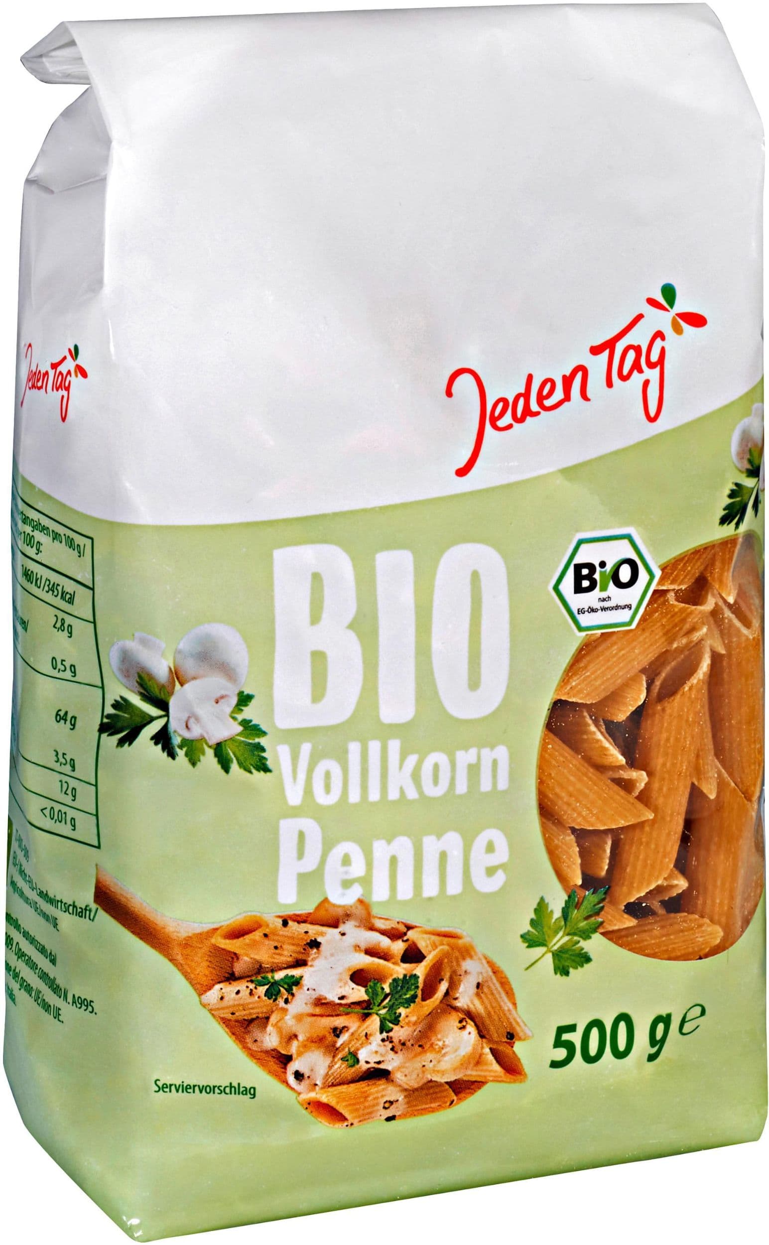 Jeden Tag Bio penne celozrnné 500g