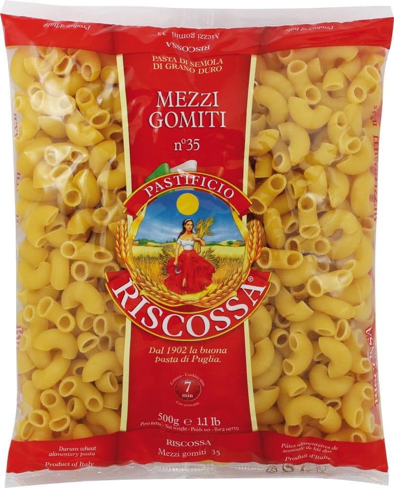 Riscossa Mezzigomiti Velká kolínka semolinové těstoviny 500g