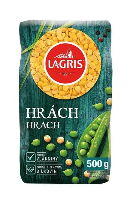 Lagris Hrách žlutý loupaný půlený 500 g