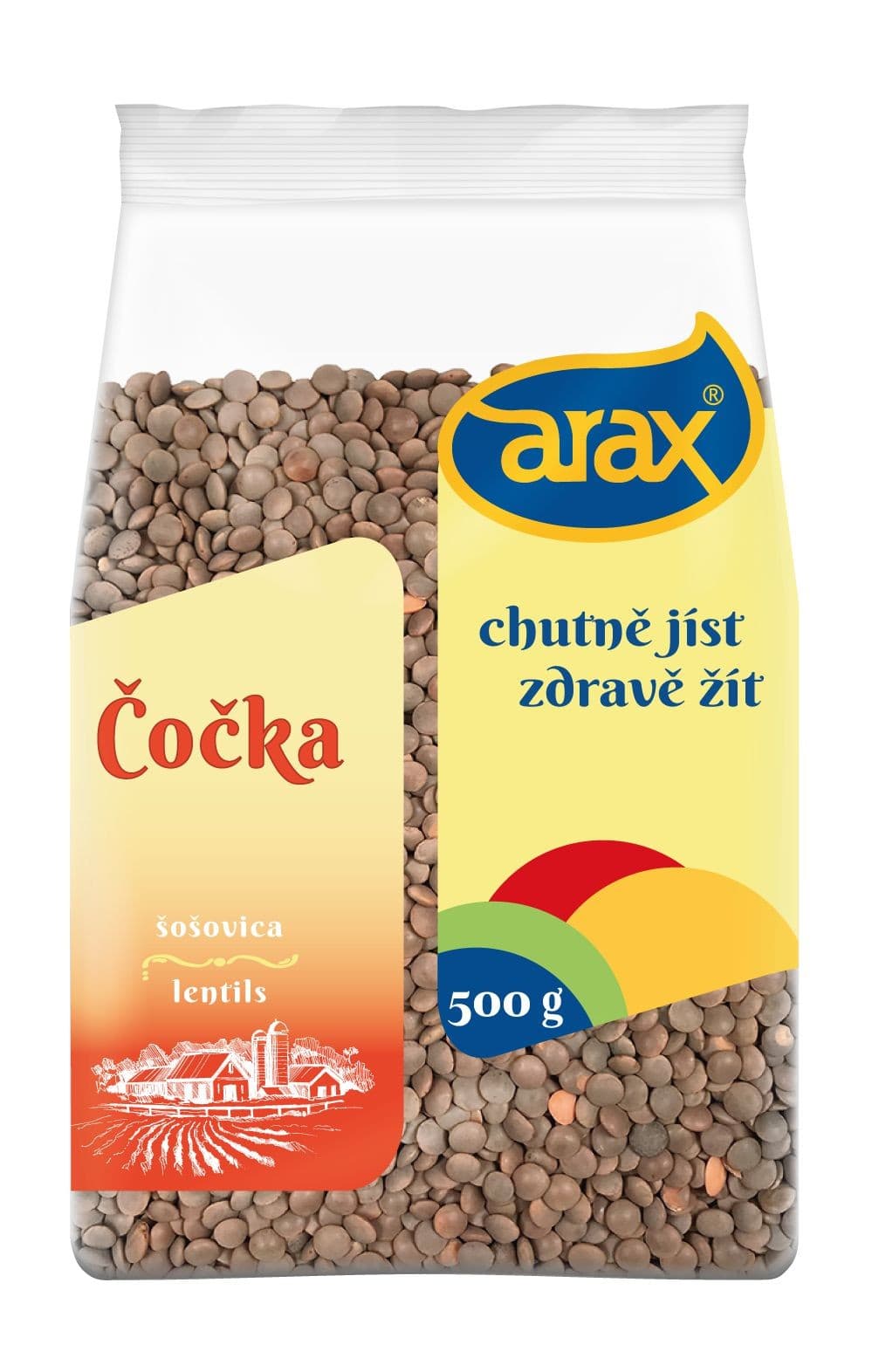 Arax Čočka červená neloupaná 500 g