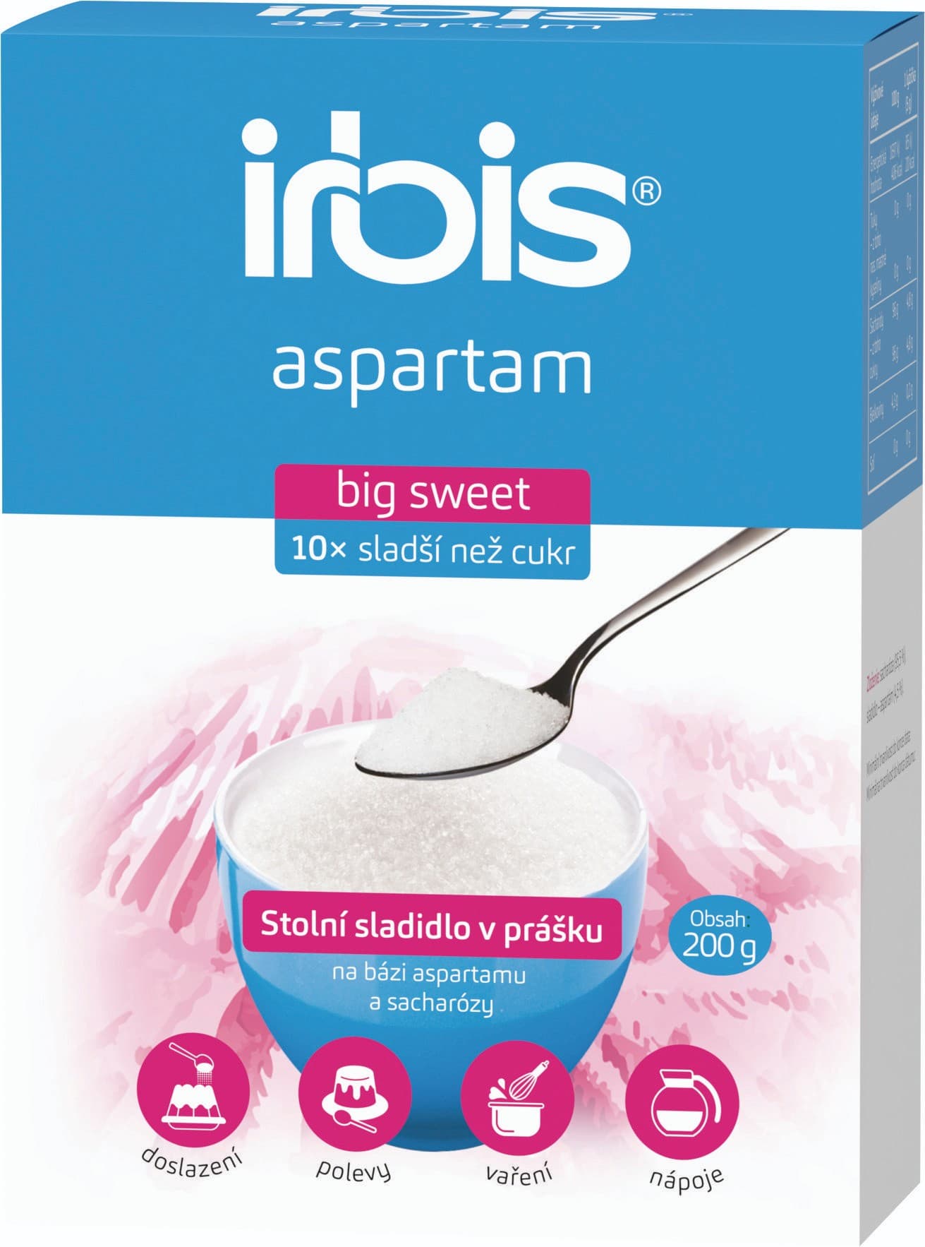 Irbis Aspartam Big sweet sypké sladidlo 200 g