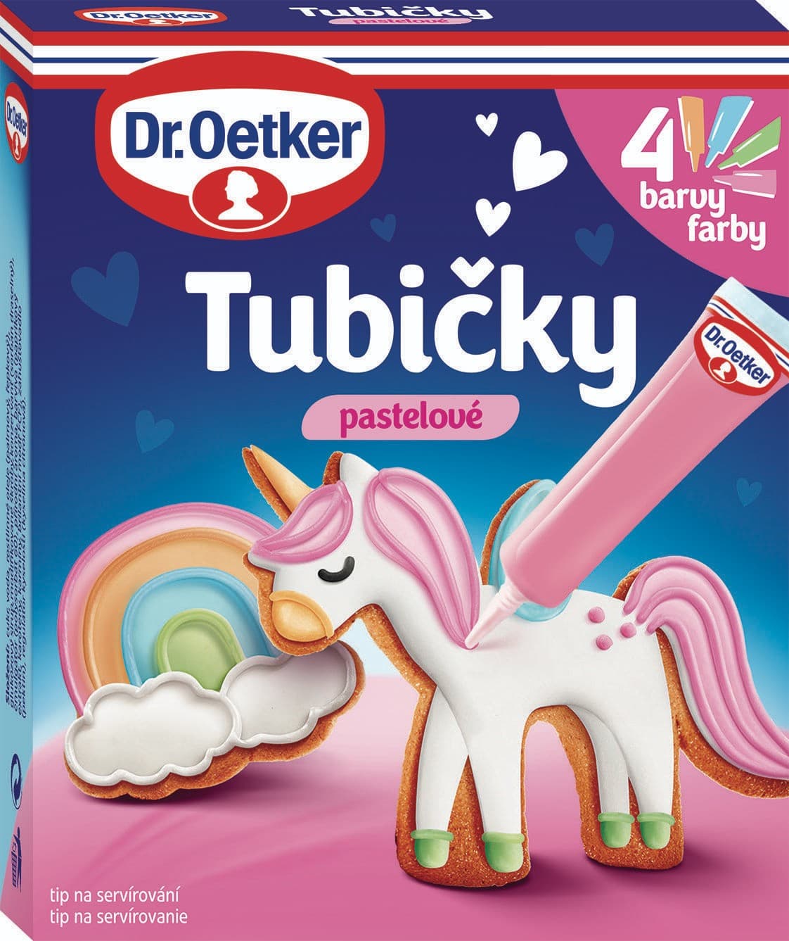 Dr.Oetker Tubičky pastelové 4 barvy 4x19g