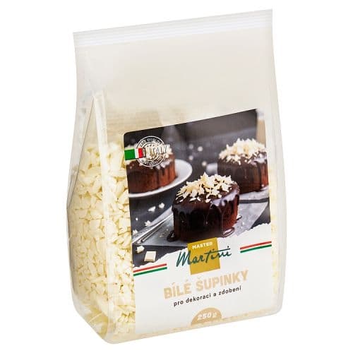 Master Martini Bílé šupinky pro dekoraci a zdobení 250g