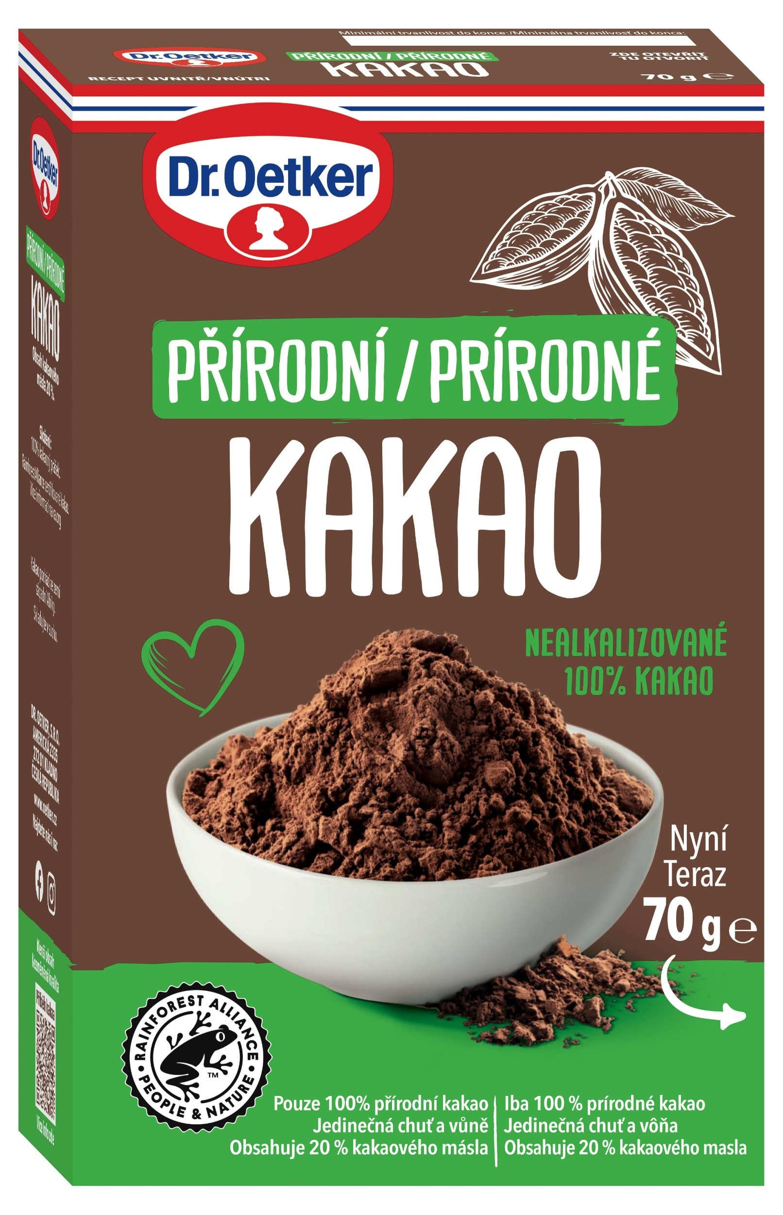 Dr.Oetker Přírodní kakao 70g