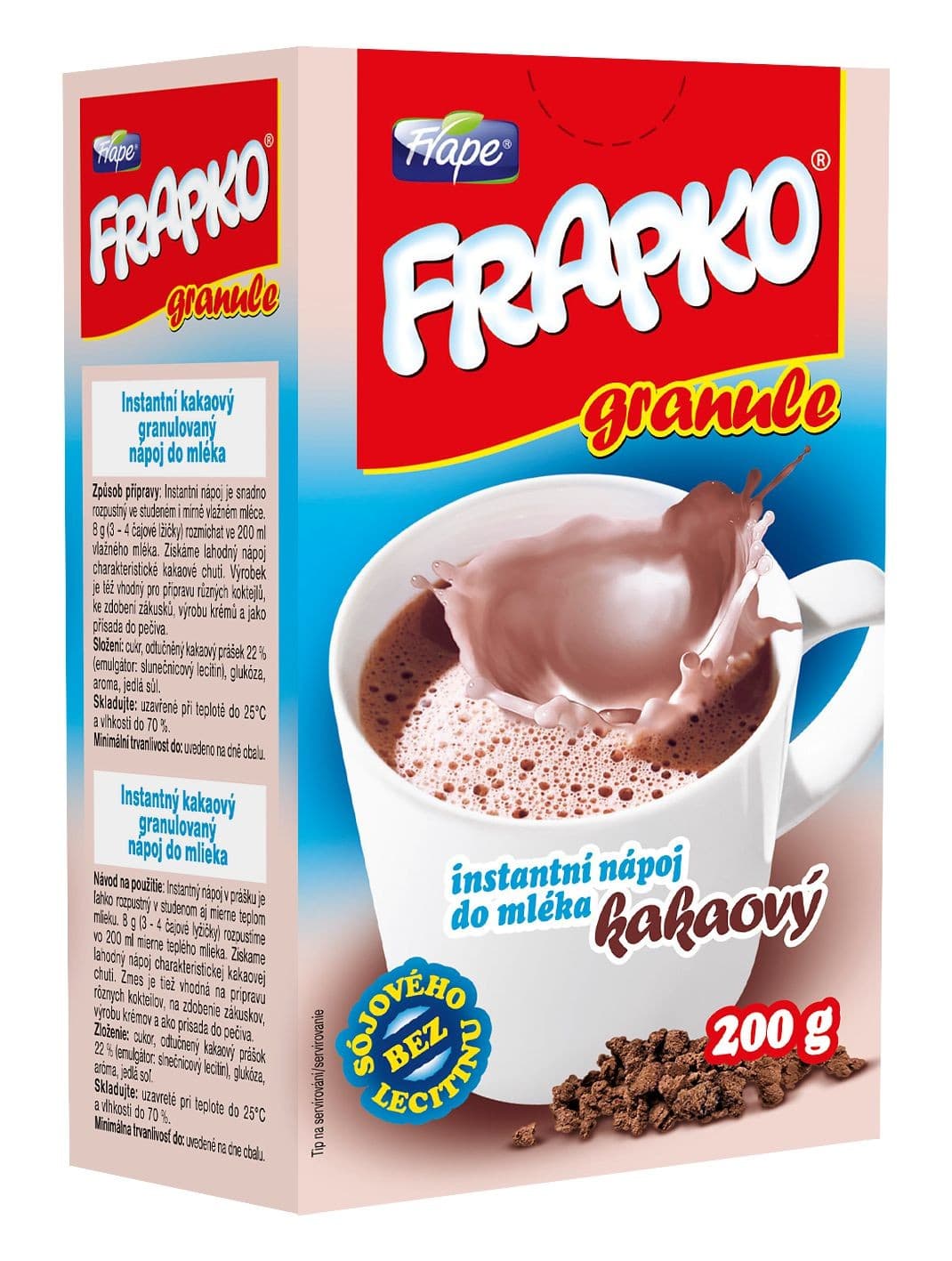 Frapko instantní kakaový granulovaný nápoj do mléka