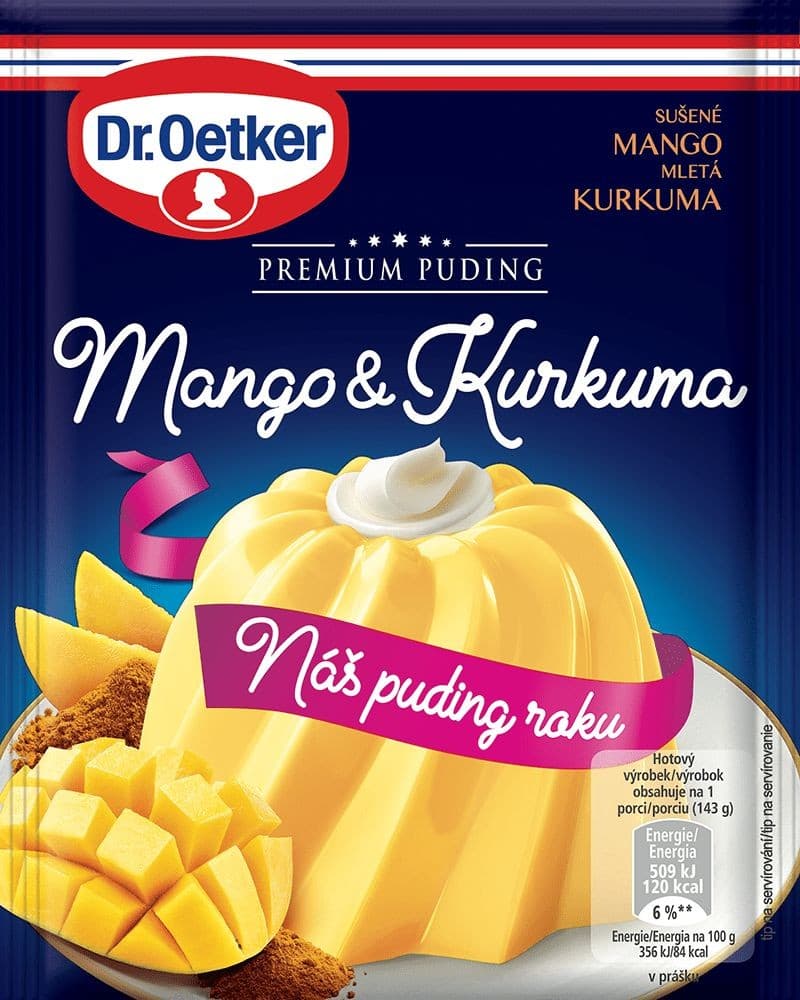 Dr. Oetker Premium puding mango a kurkuma 40g