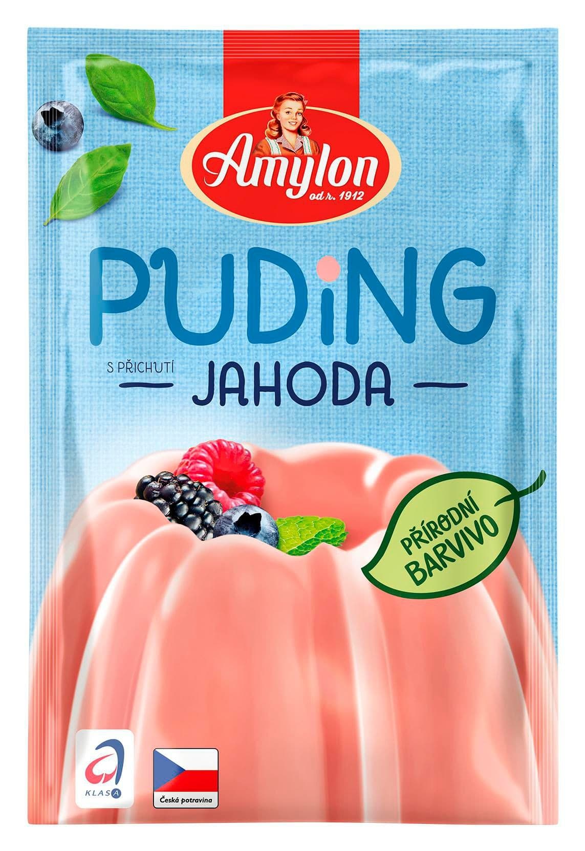 Amylon Puding s příchutí jahoda 40 g