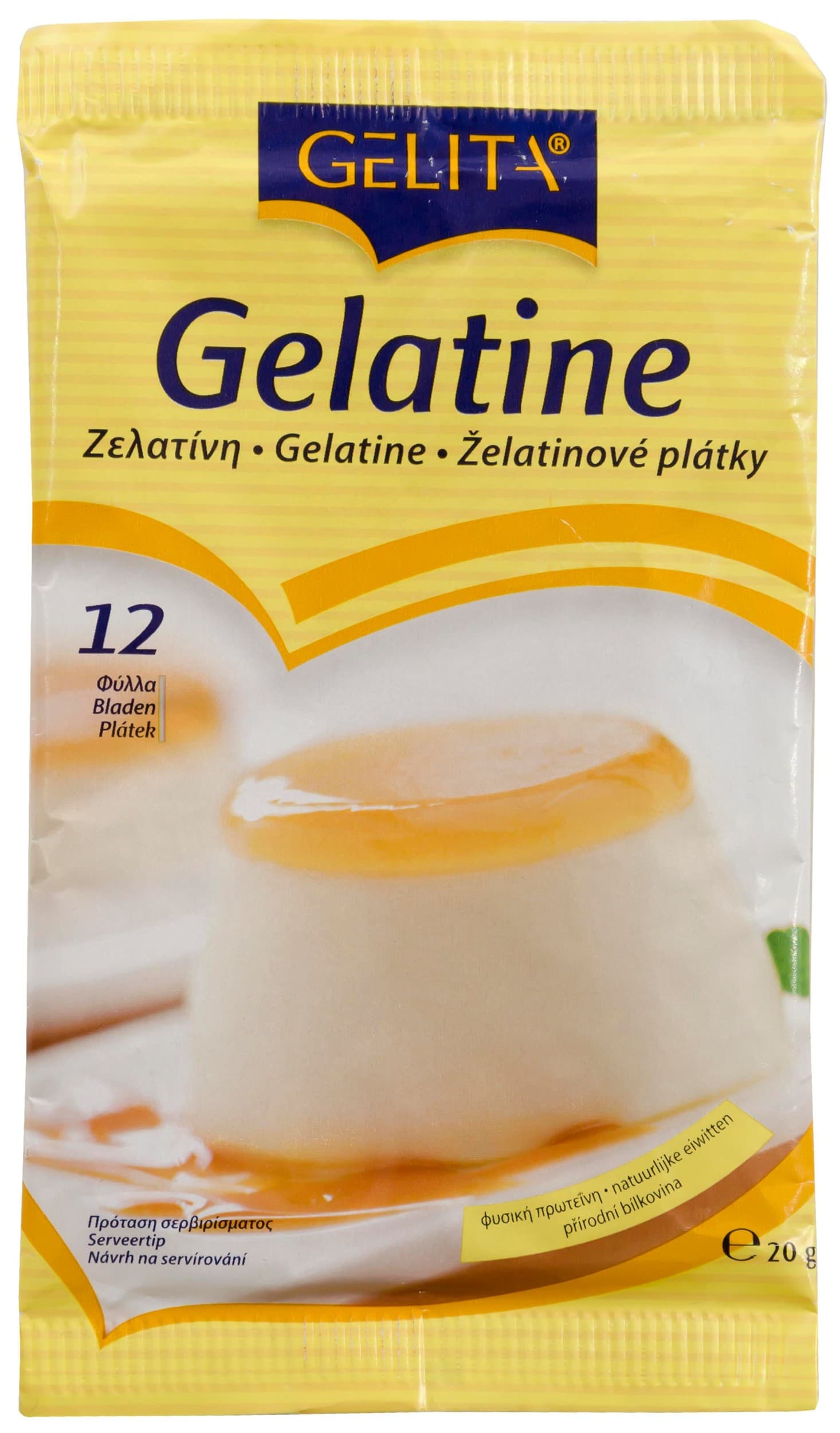 Gelita Plátková želatina 12 plátků 20g
