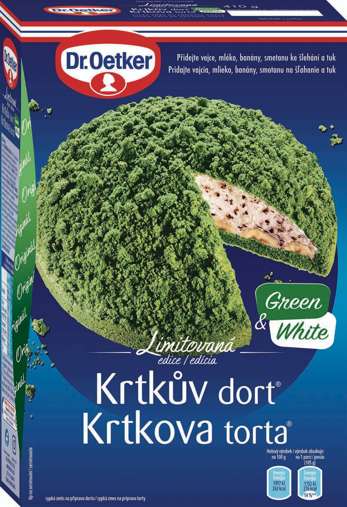 Dr. Oetker Krtkův dort Green&White 410g