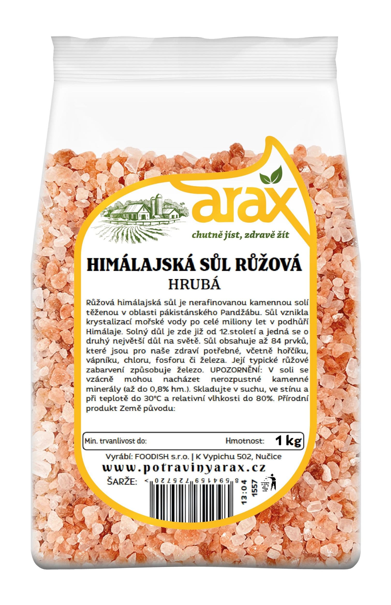 Arax Sůl Himálajská růžová, hrubá 1kg