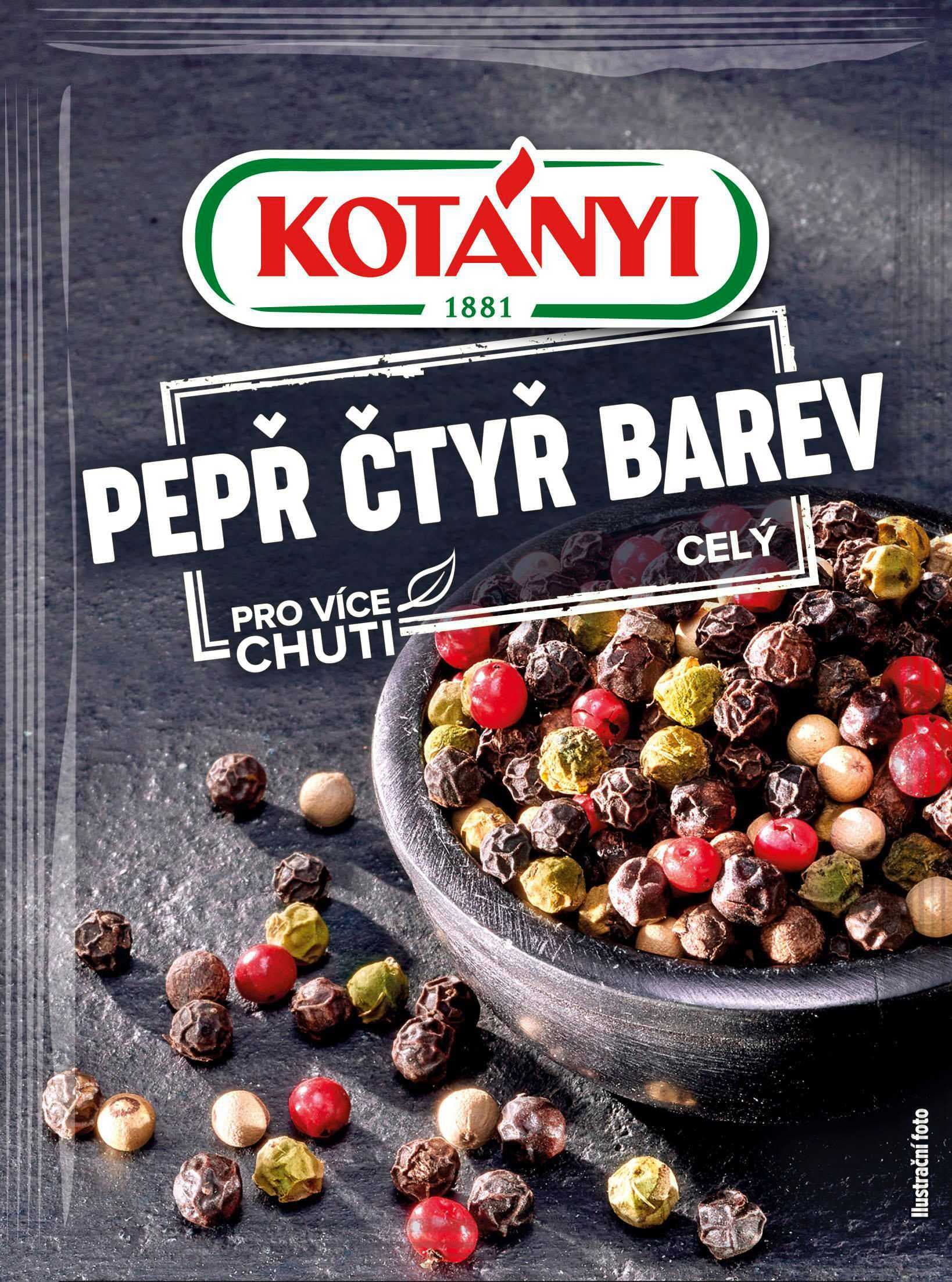 Kotányi Pepř čtyř barev celý 16 g