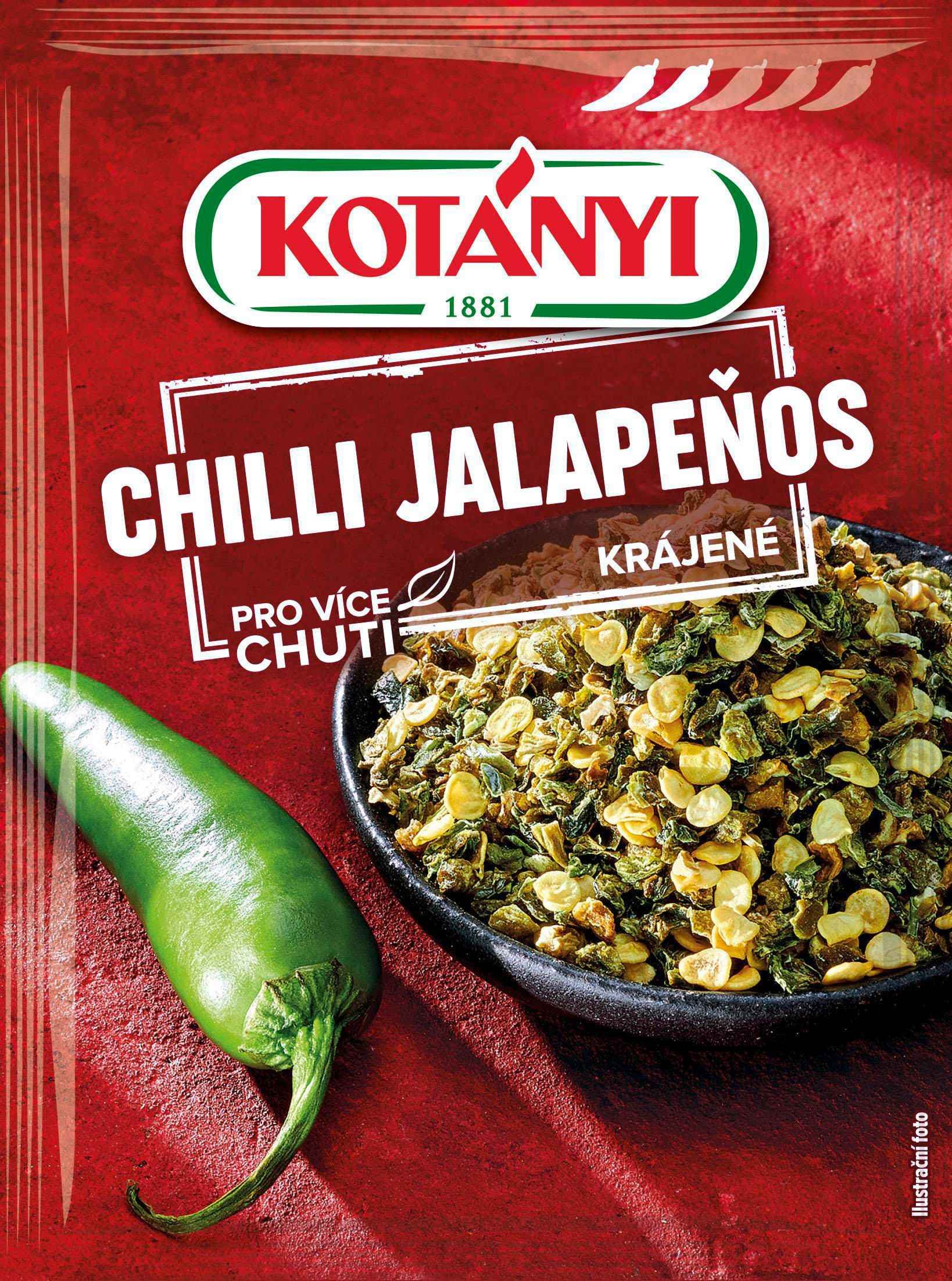 Kotányi Chilli Jalapeňos krájené 8 g