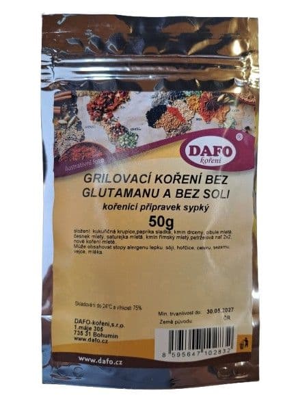Dafo Grilovací koření bez glutamanu a bez soli 50 g