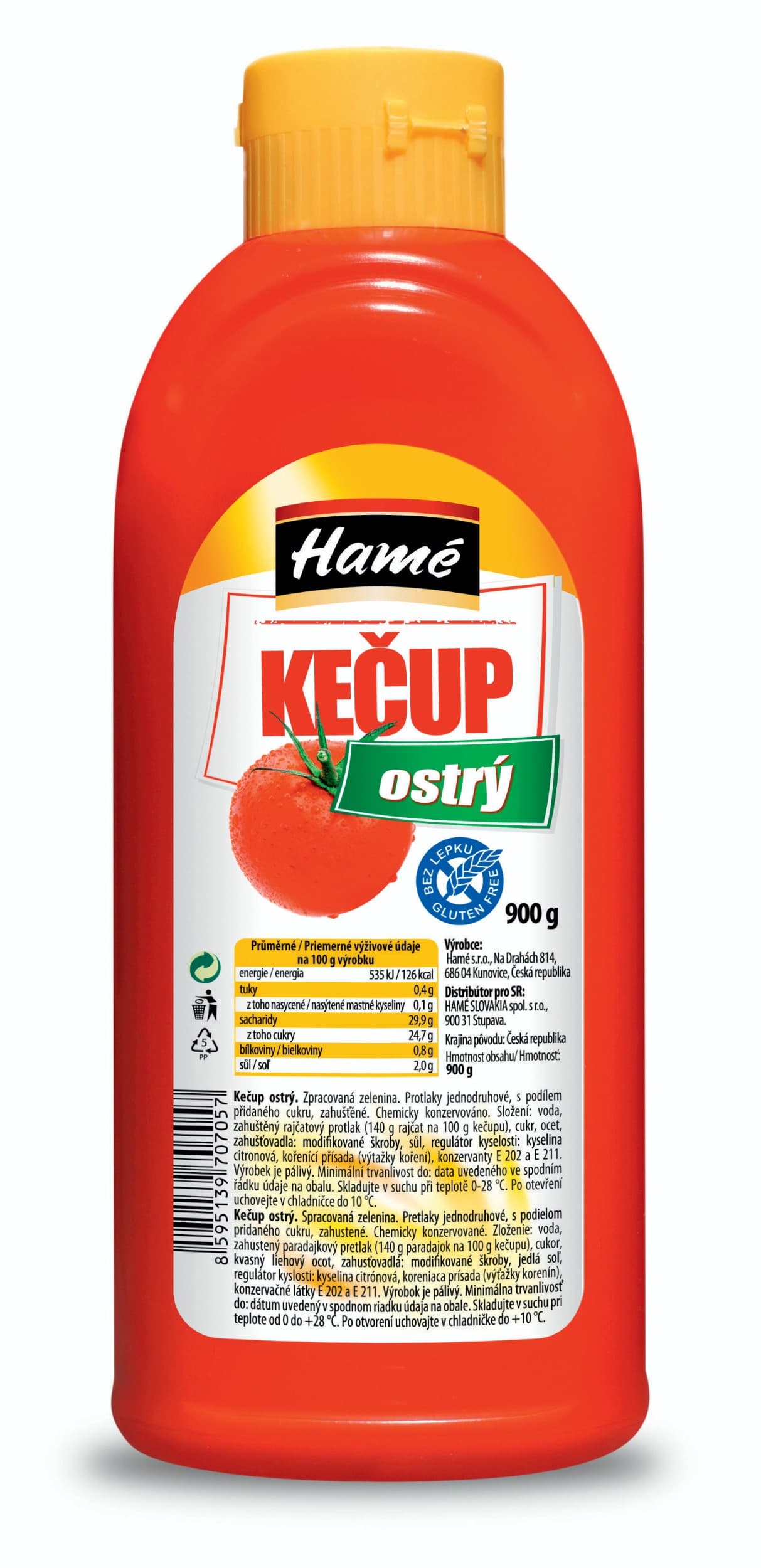 Hamé Ostrý kečup 900g